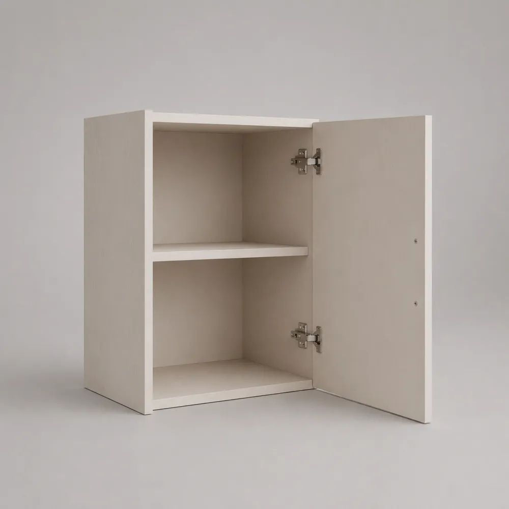 Meuble mural de cuisine à 1 porte en panneaux de particules mélaminés blanc, 60 × 40 × 32 cm