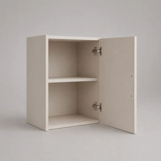 Meuble mural de cuisine à 1 porte en panneaux de particules mélaminés blanc, 60 × 40 × 32 cm
